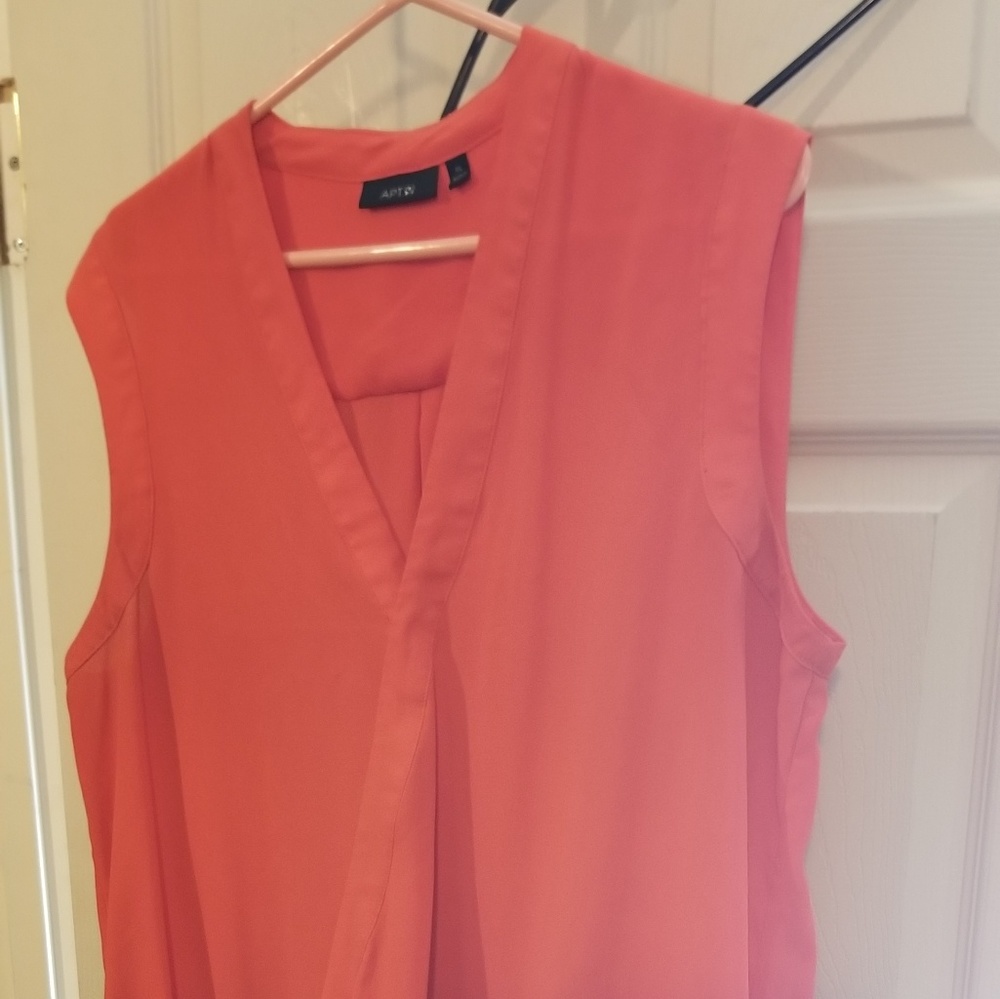 Orange sleeves blouse